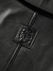 Women's Commuter Cropped Genuine Leather Corset Jacket