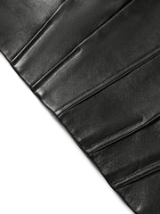 Women's Commuter Cropped Genuine Leather Corset Jacket
