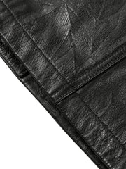 Women's Commuter Waist-Cinching Genuine Leather Jacket