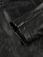 Women's Commuter Waist-Cinching Genuine Leather Jacket