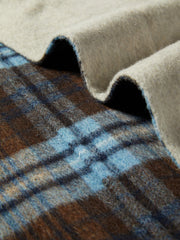 Men's Commuter Stand-Collar Plaid Double-Face Wool Jacket