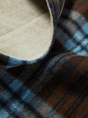 Men's Commuter Stand-Collar Plaid Double-Face Wool Jacket