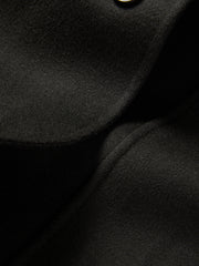 Men's Commuter Wool-Blend Black Mid-Length Coat