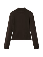 Women's Casual Solid Double-Zip Corset-Seam Cardigan