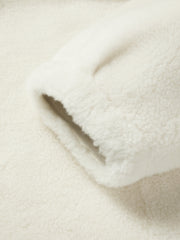 Women's Graceful Pure Wool High-Neck Faux Fur Coat