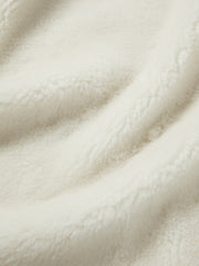 Women's Graceful Pure Wool High-Neck Faux Fur Coat