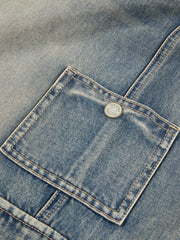 Women's Casual Loose Fit Cropped Cargo Jeans