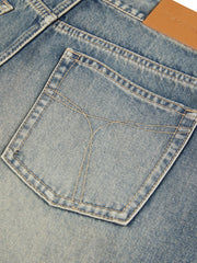 Women's Casual Loose Fit Cropped Cargo Jeans