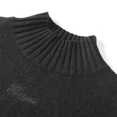 Women's Mock Neck Embroideried Pullover