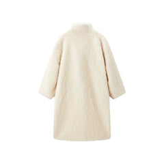Women's Oversized Curly Pure Wool Coat