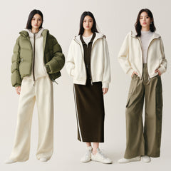 Women's Soft Hooded Jacket with Down-Filled Hood