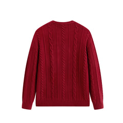 Men's Classic Loose-Fit Cable-Knit Sweater