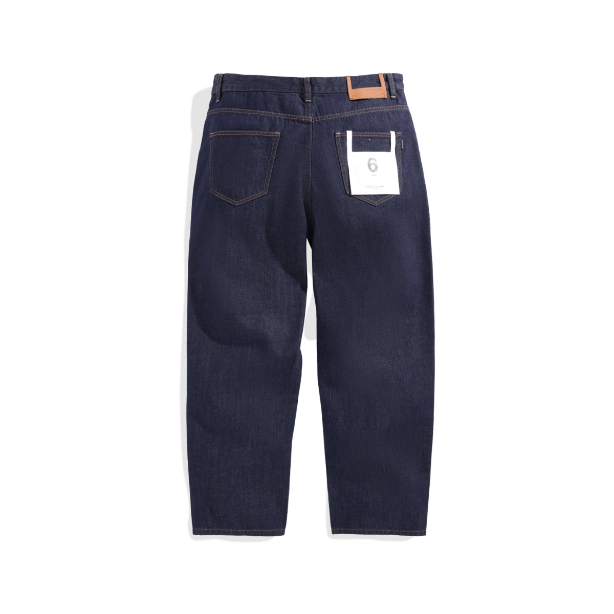 Men's Vintage Contrast-Stitch Wide-Leg Jeans