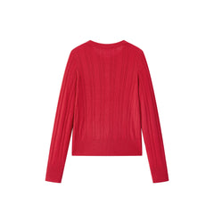 Women's Slim-Fit Cable-Knit Cardigan