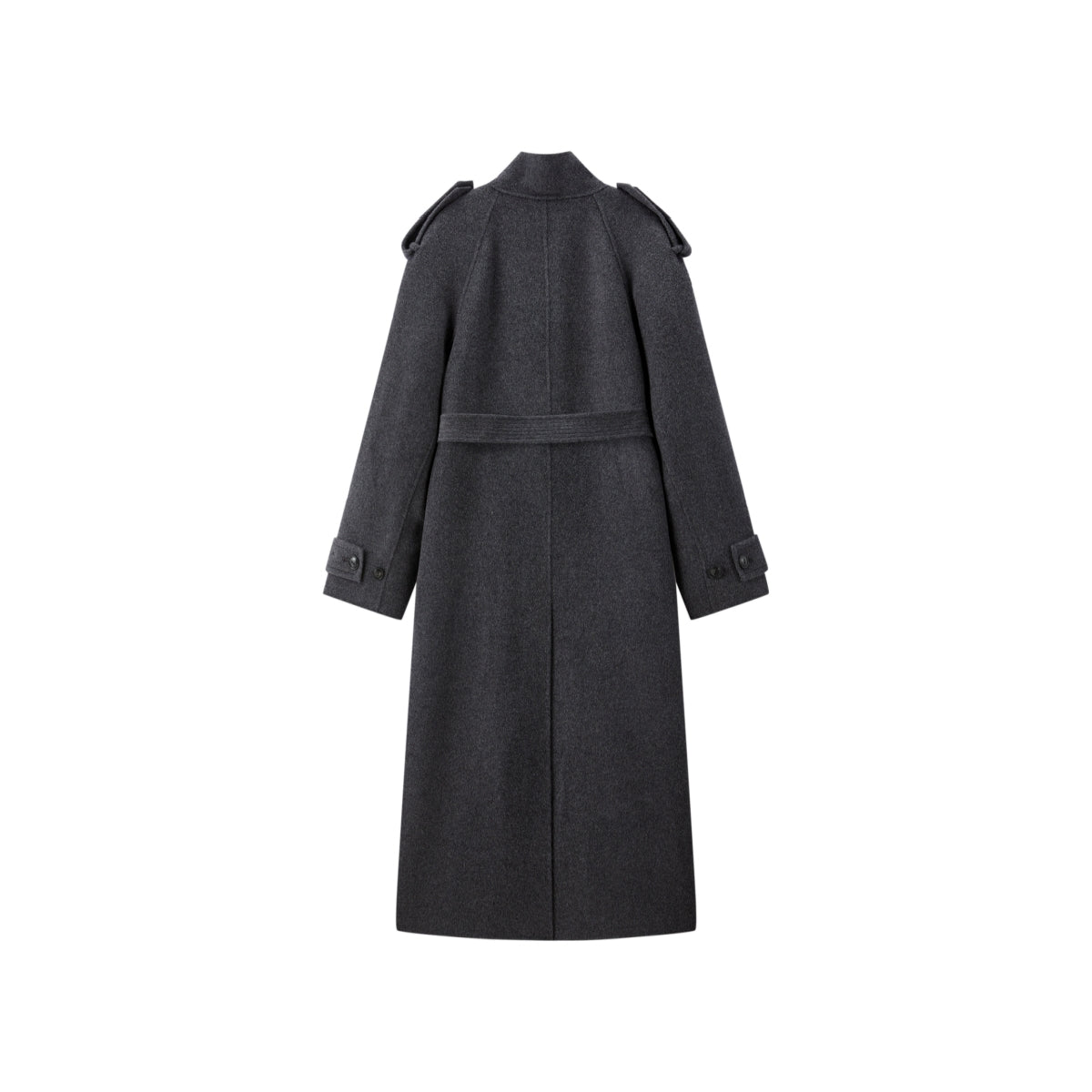 Women's Double-Breasted Trench-Style Cashmere Coat