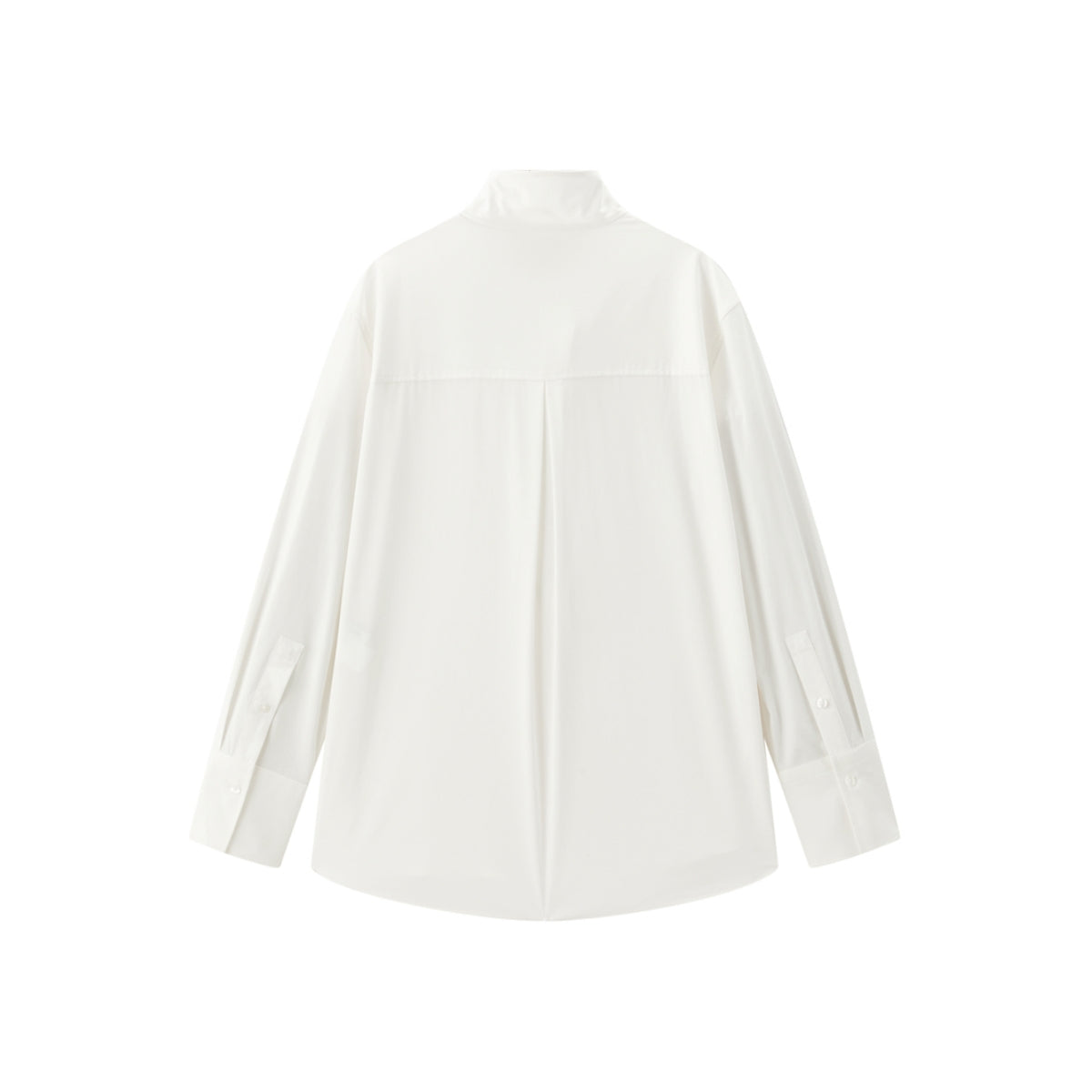 Women's Brushed Oversized Stand-Collar Shirt