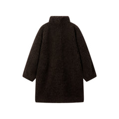 Women's Curly Wool Stand-Collar Coat