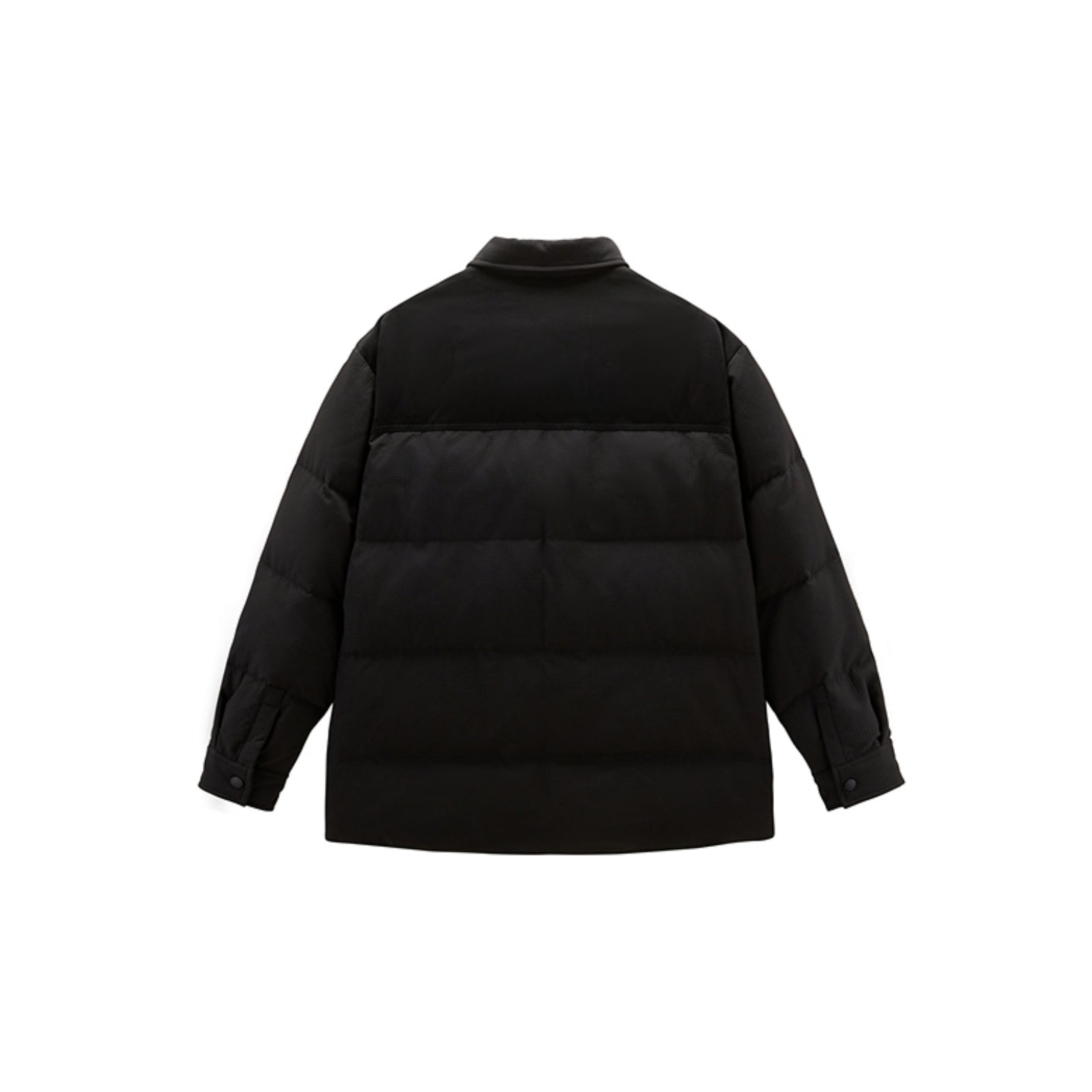 Men's Spliced Textured Puffer Jacket