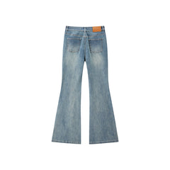 Women's High-Waist Slim Flared Jeans