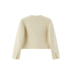 Women's Champagne Tweed Jacket With Lurex