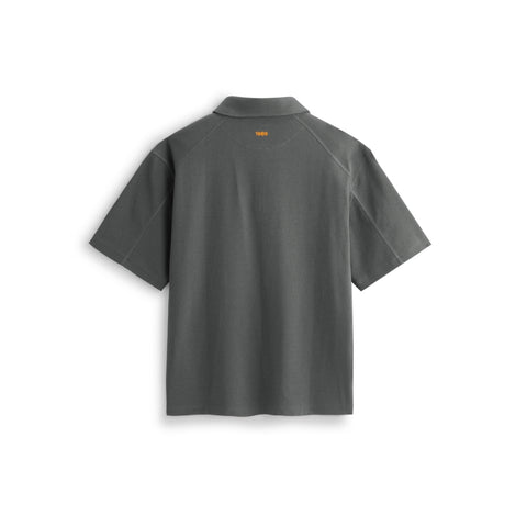 Peacebird Men *US Final Sale* Men's Waffle-Knit Polo Shirt with Label