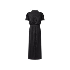 Women's  Chinese-Style Satin Jacquard Midi Dress