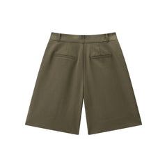 Women's Pleated Knee-Length Trousers