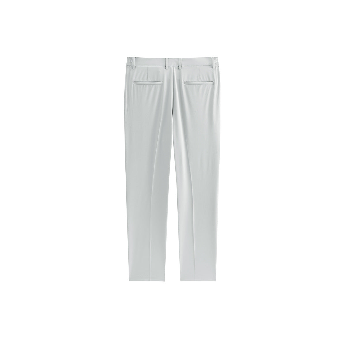 Men's Gray Textured Straight-Leg Pants