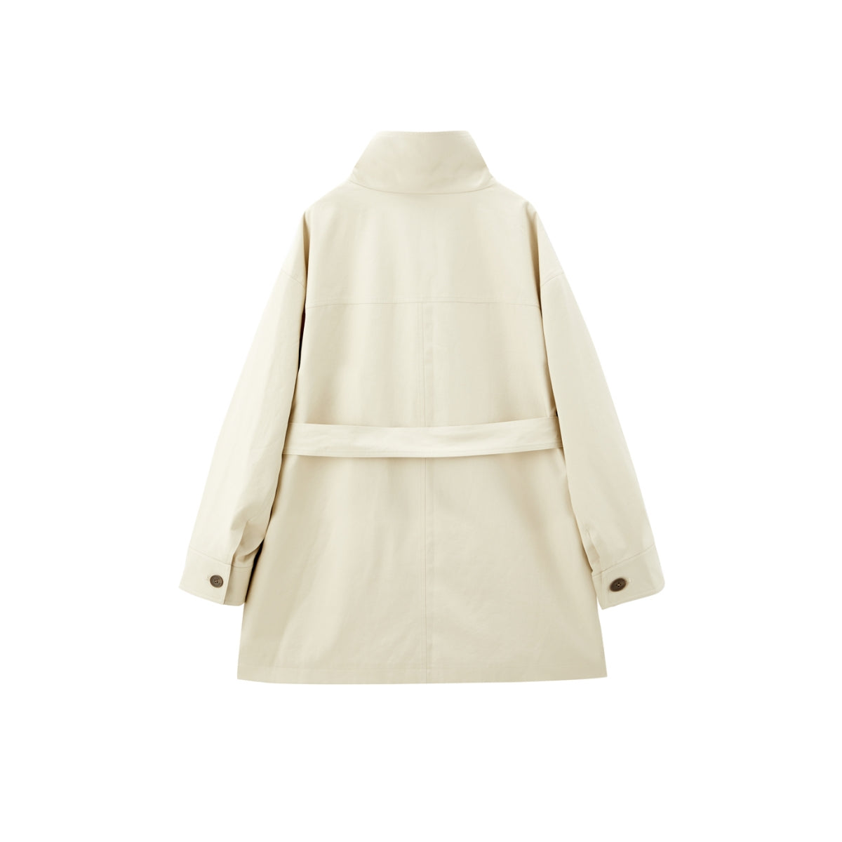 Women's Asymmetric Trench Jacket in Contrast Colors