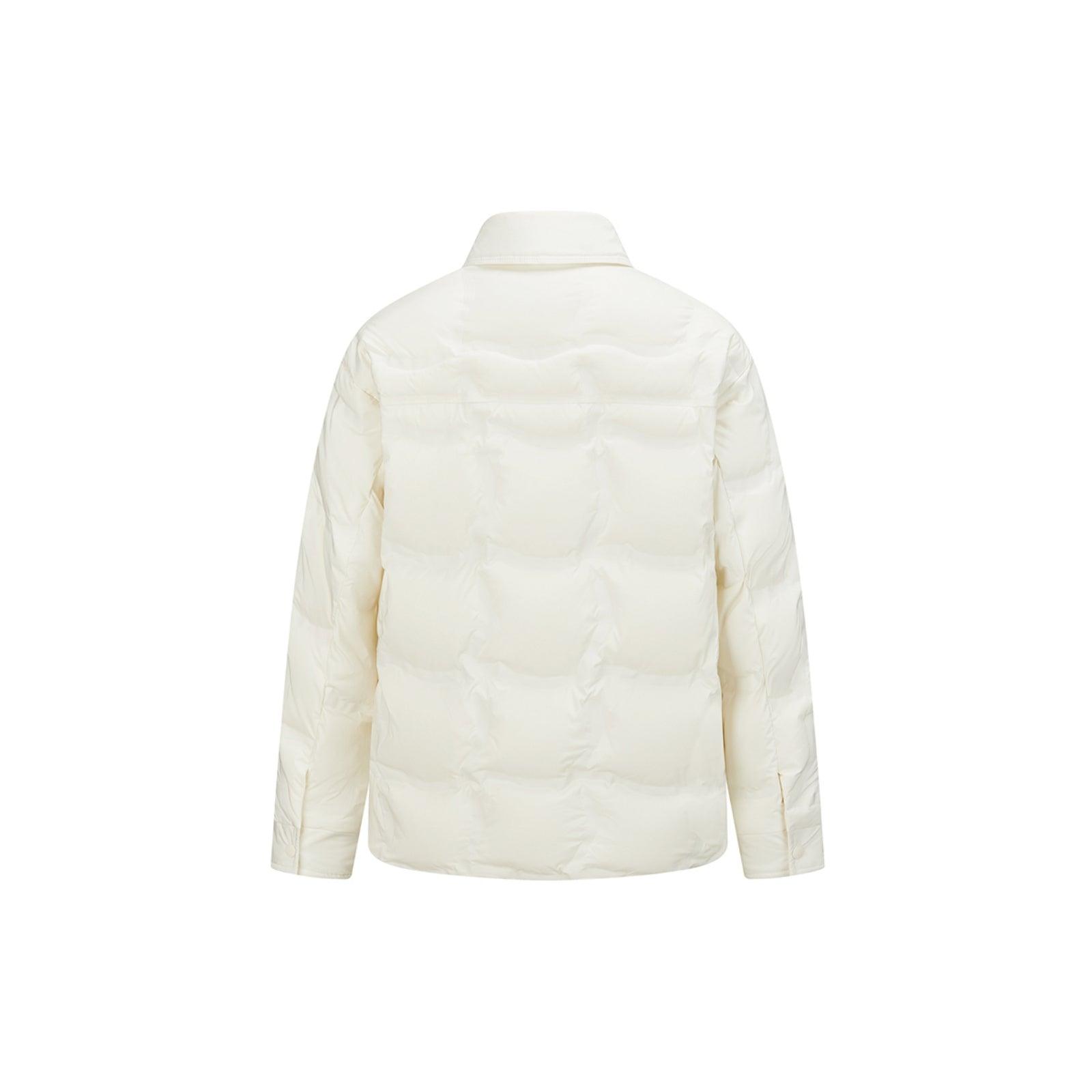 Women's Embossing Button Puffer Jacket