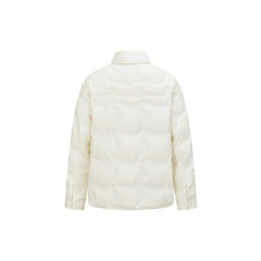 Women's Embossing Button Puffer Jacket