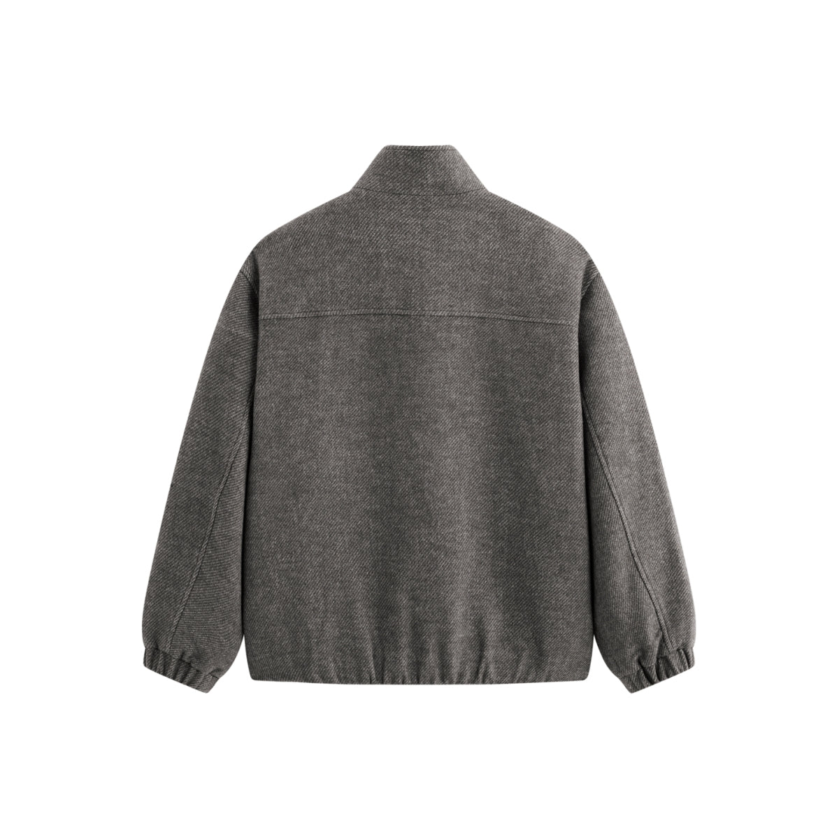 Men's Stand-Collar Wool-Blend Tailored Jacket