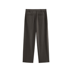 Men's Solid Wide-Leg Casual Pants