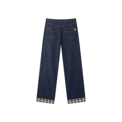 Women's Straight-Leg Jeans with Hem Panel