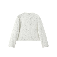 Women's Short Tweed Knit Jacket