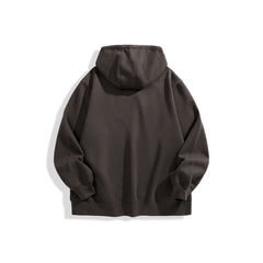 Men's Plaid Panel Zip-Up Hoodie