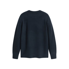 Men's Relaxed Fit Textured Jacquard Sweater