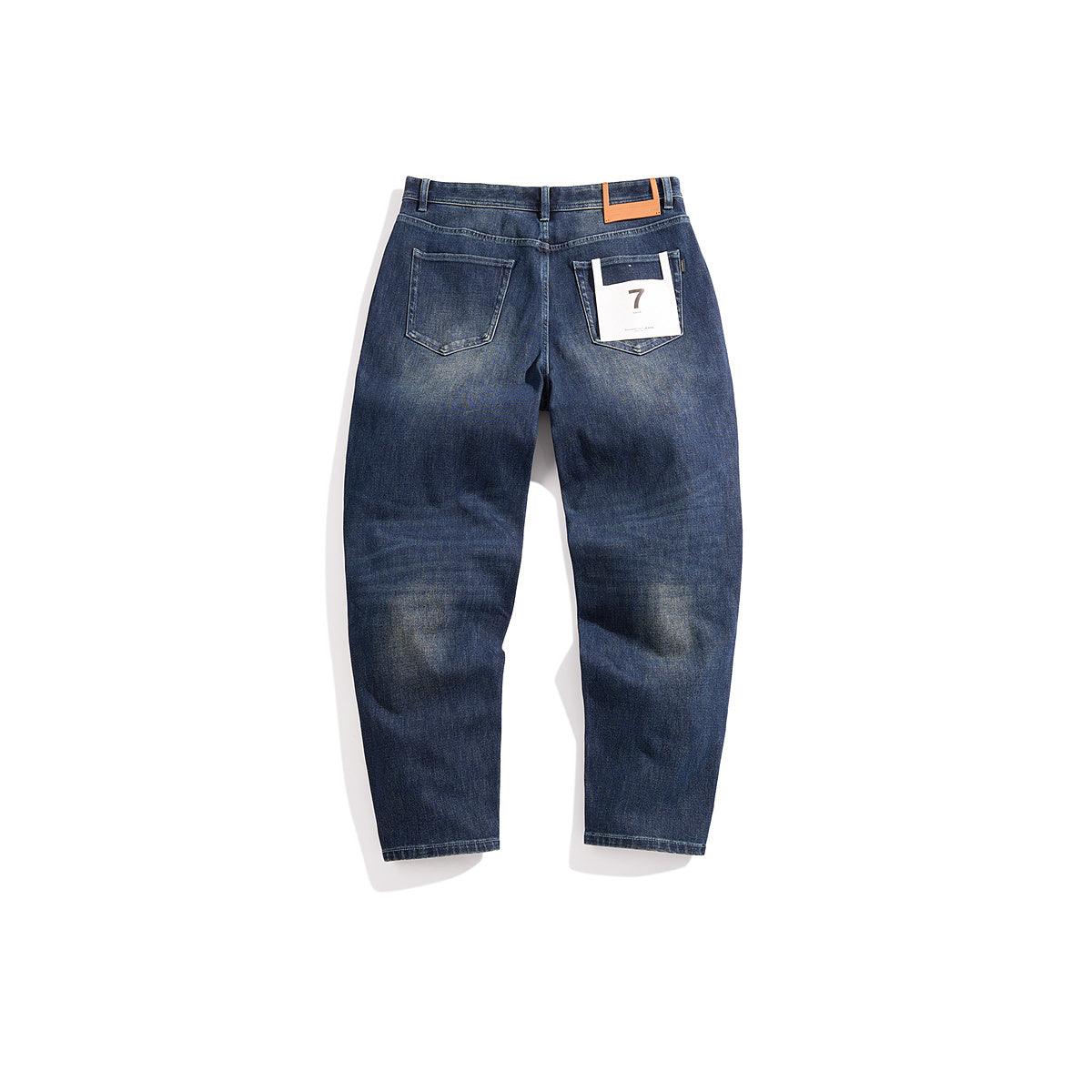 Men's Washed Blue Jeans