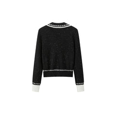 Women's Textured Sequins Knit Cardigan