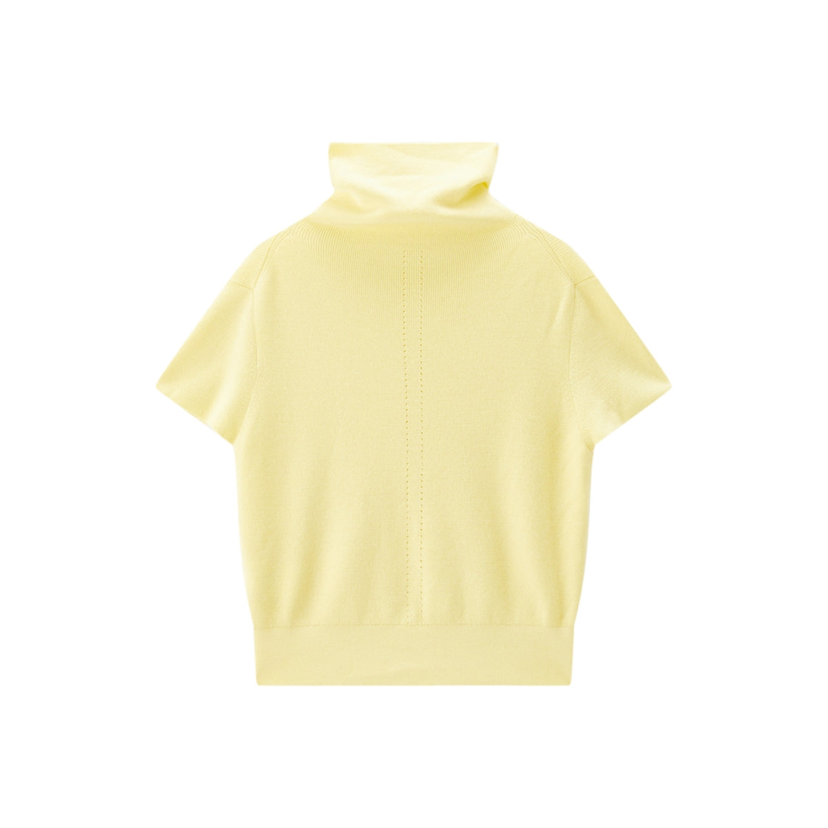 Women's Wool-Blend Drape-Neck Short-Sleeve Knit Top