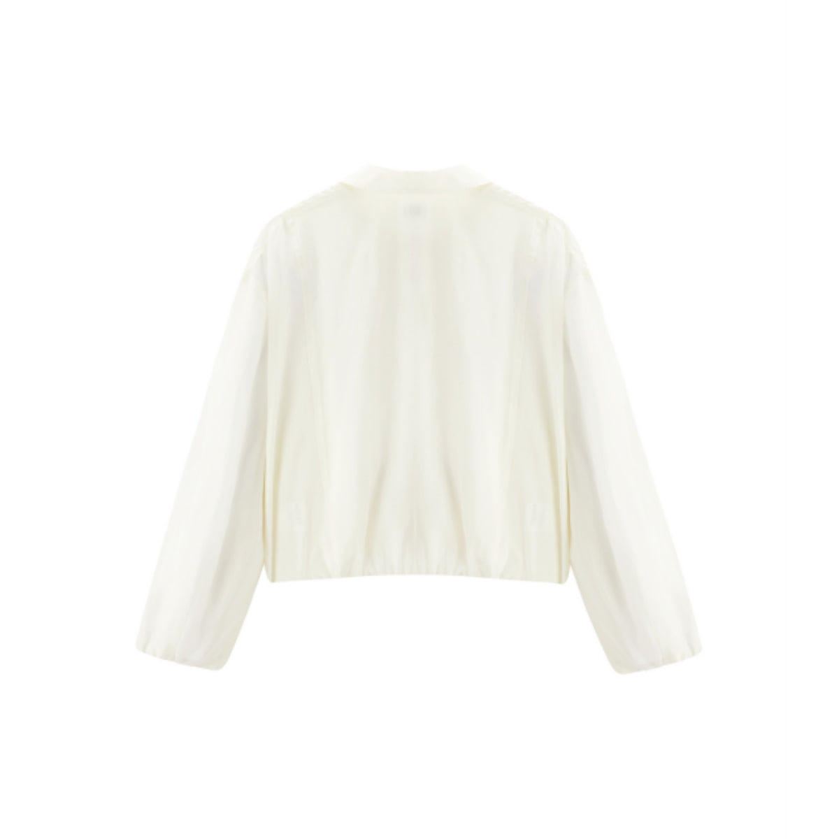 Women's Glossy Cropped Shirt with Bubble Hem