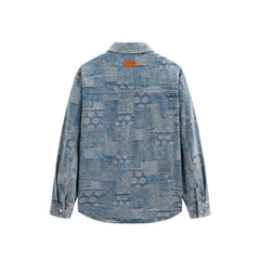 Men's Oversized Jacquard Denim Shirt