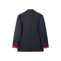 Women's Contrast Notch-Lapel Blazer