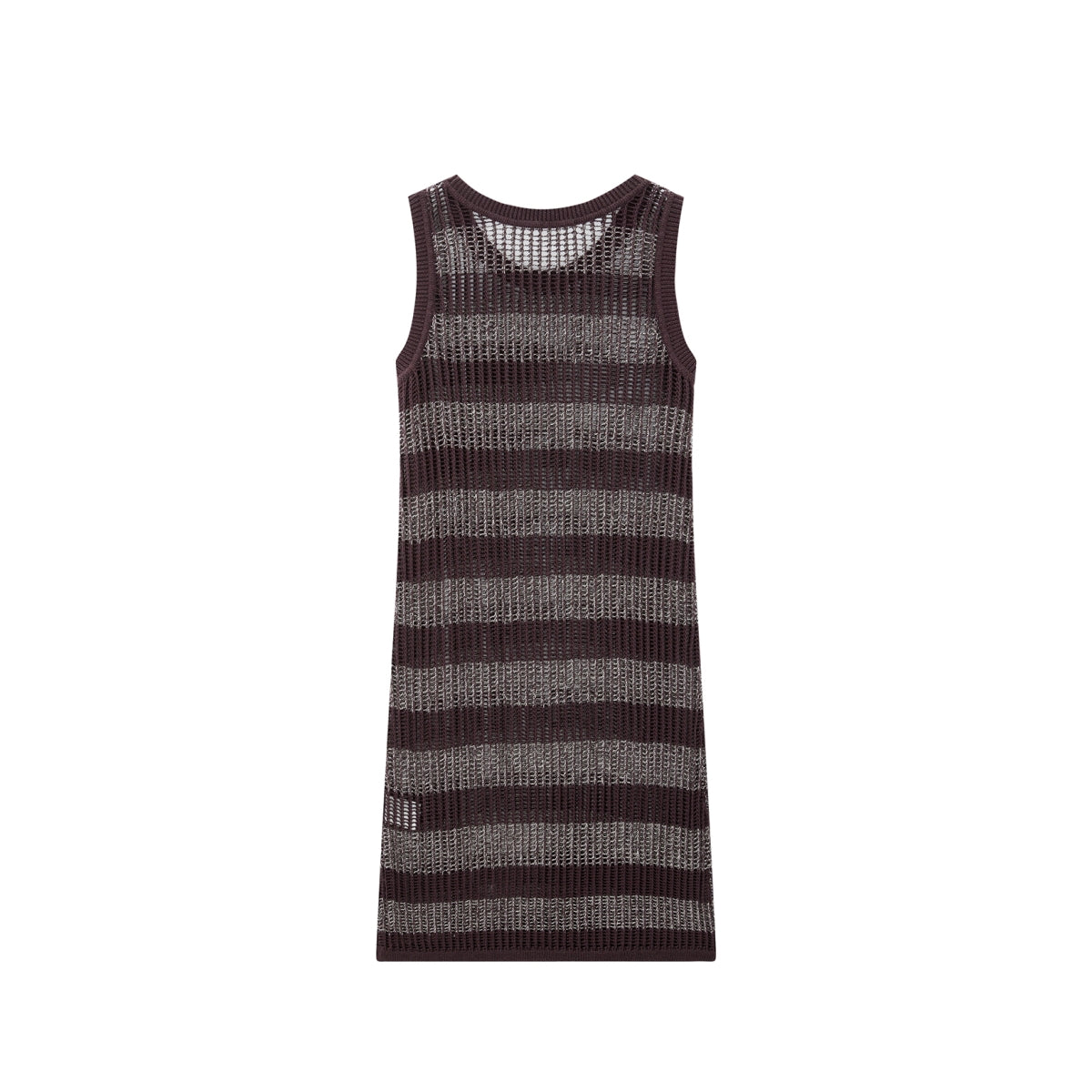 Women's Sleeveless Fitted Striped Knit Dress