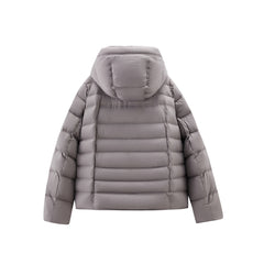 Women's Solid Quilted Oversized Hooded Down Jacket