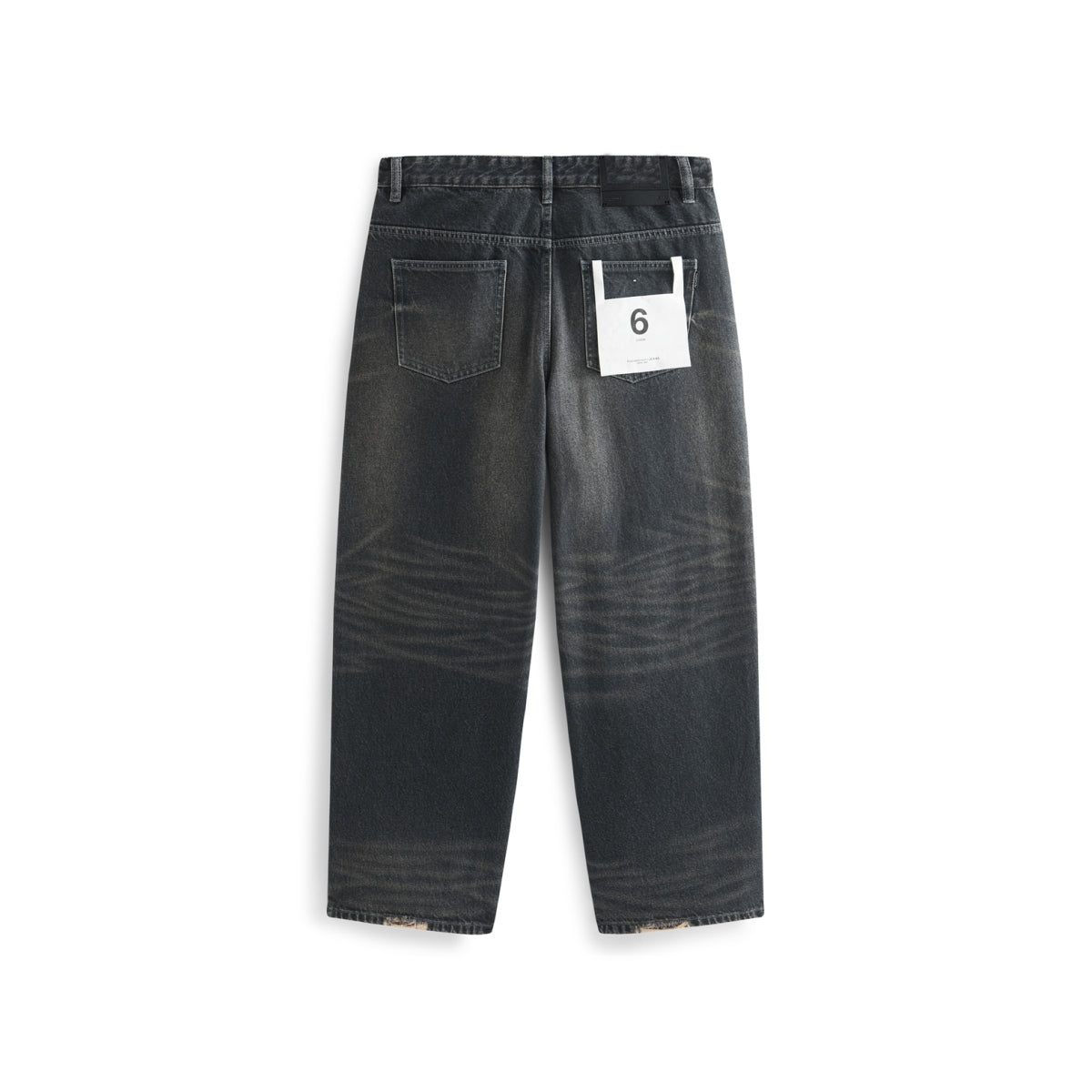Men's Vintage Distressed Ripped Wide-Leg Cotton Jeans