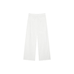 Women's High-Waisted Solid Wide-Leg Pants