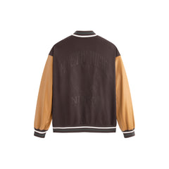 Men's Colorblock Embroidered Baseball Jacket
