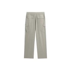Men's Khaki Utility Pants with Patch Pockets