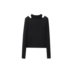 Women's Cold Shoulder 2 In 1 Knit Pullover